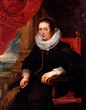  esposa Lienzo - Peter Paul Retrato de una mujer probablemente su esposa Barroco Peter Paul Rubens